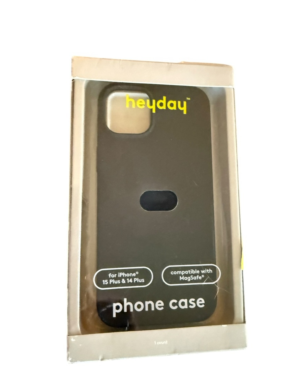 Heyday Black Phone Case Compatible with iPhone 15 Plus & 14 Plus